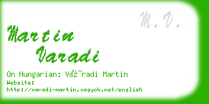 martin varadi business card